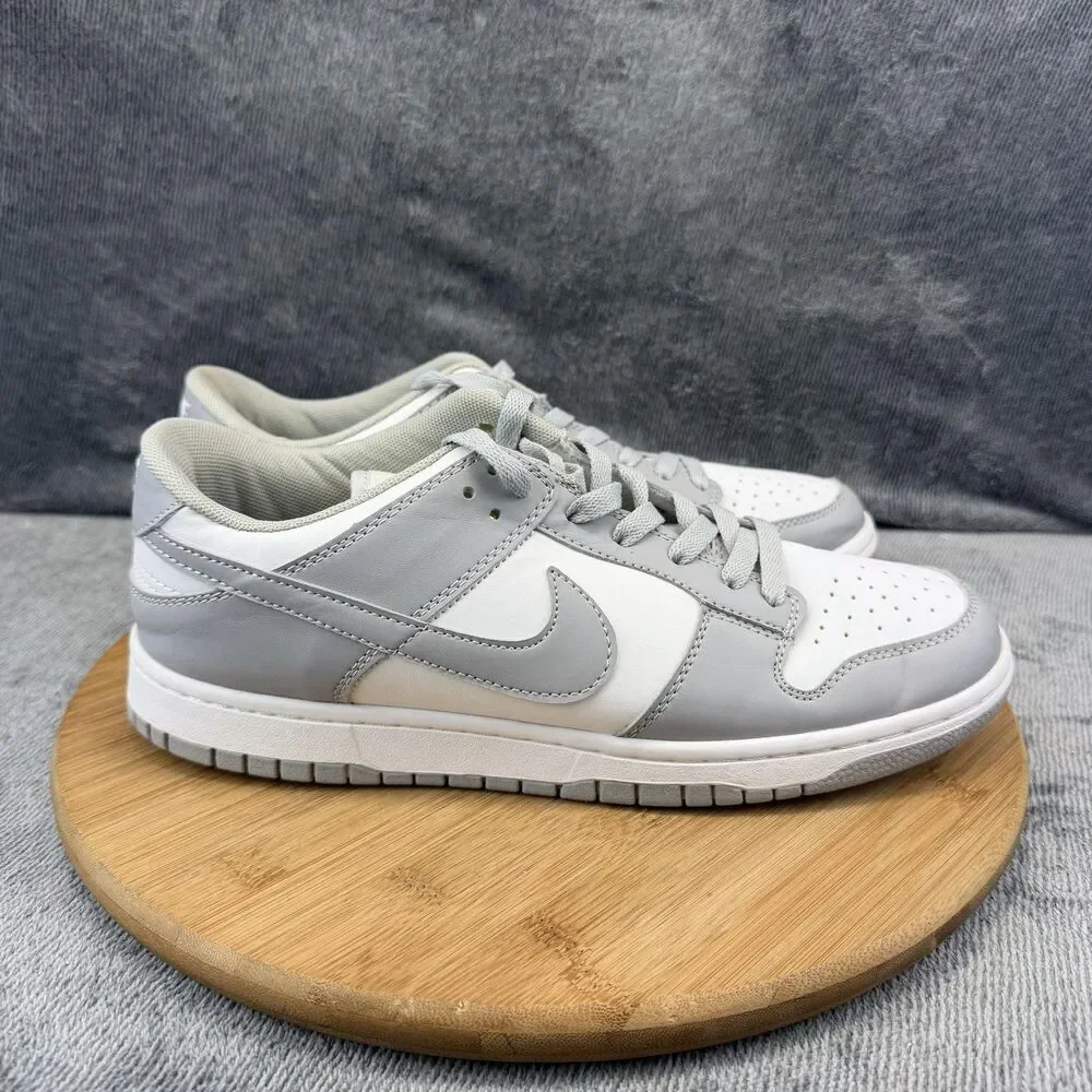 Nike Dunk Low Retro Shoes Mens Size 9.5 Gray White Sneaker Basketball DD1391-100